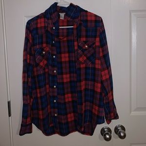 Blue and red flannel (price is negotiable)